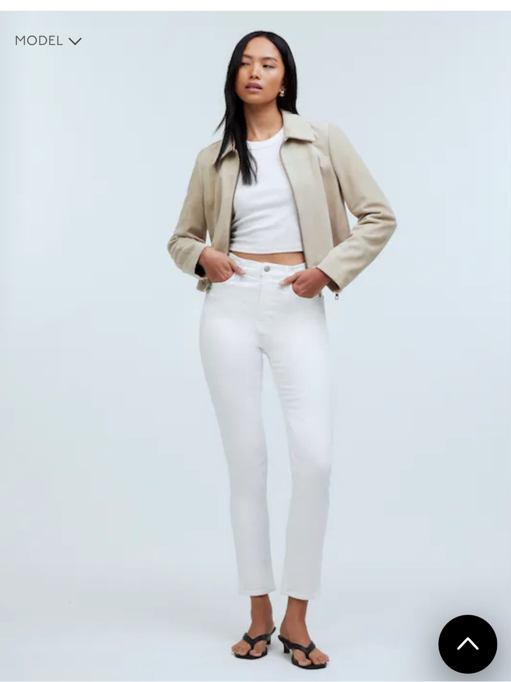Madewell stovepipe white jeans size 32